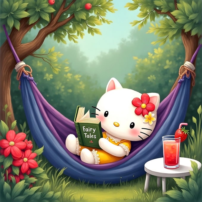 Hello Kitty in Hammock