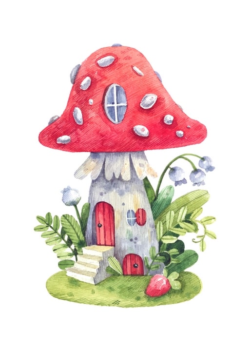 Mushroom House Postcard